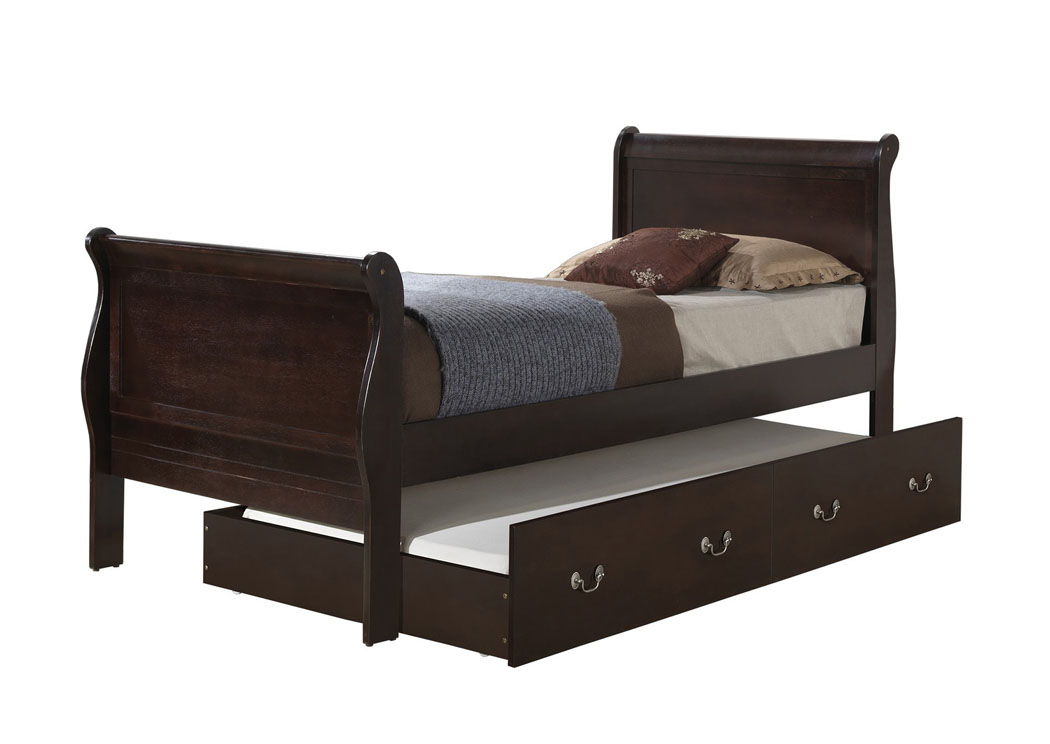 Cappuccino Twin Trundle Bed,Glory Furniture