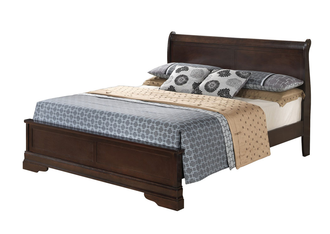 Cappuccino King Low Profile Bed,Glory Furniture