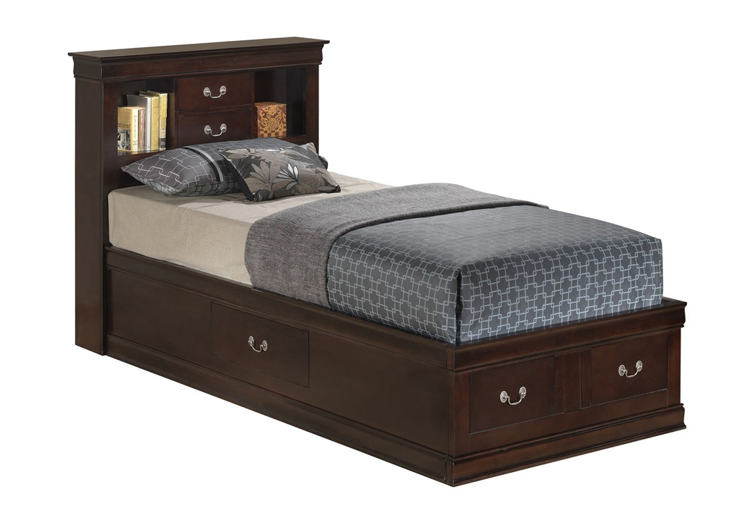 Cappuccino Full Storage Bookcase Bed,Glory Furniture