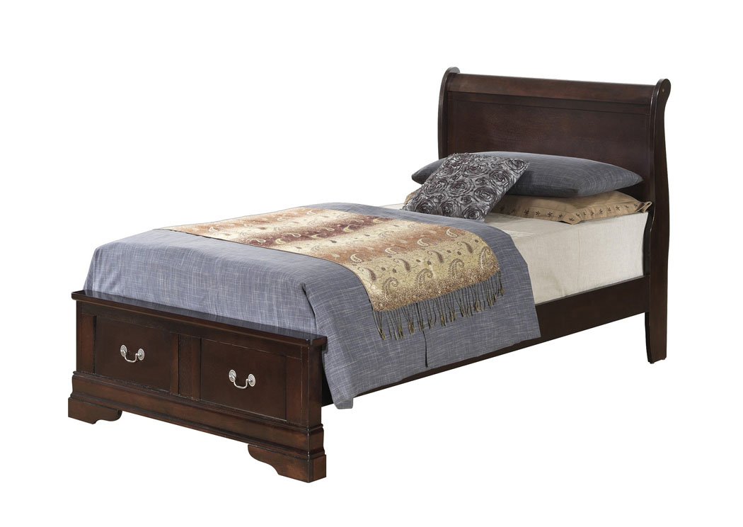 Cappuccino Full Low Profile Storage Bed,Glory Furniture