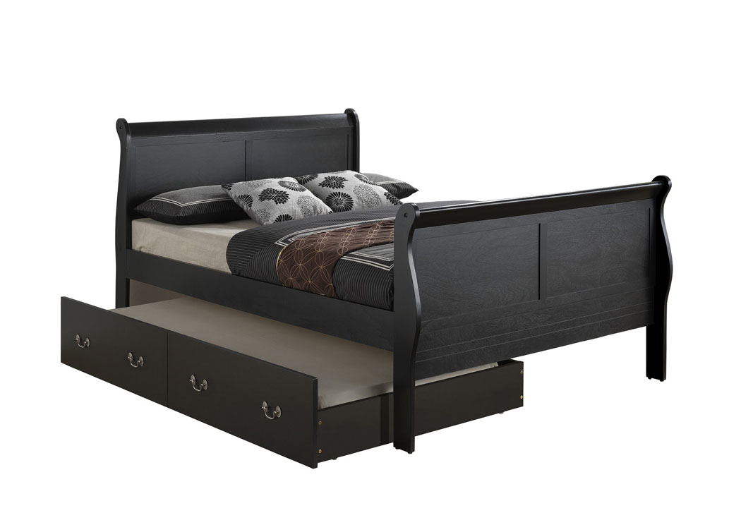 Black Full Trundle Bed,Glory Furniture