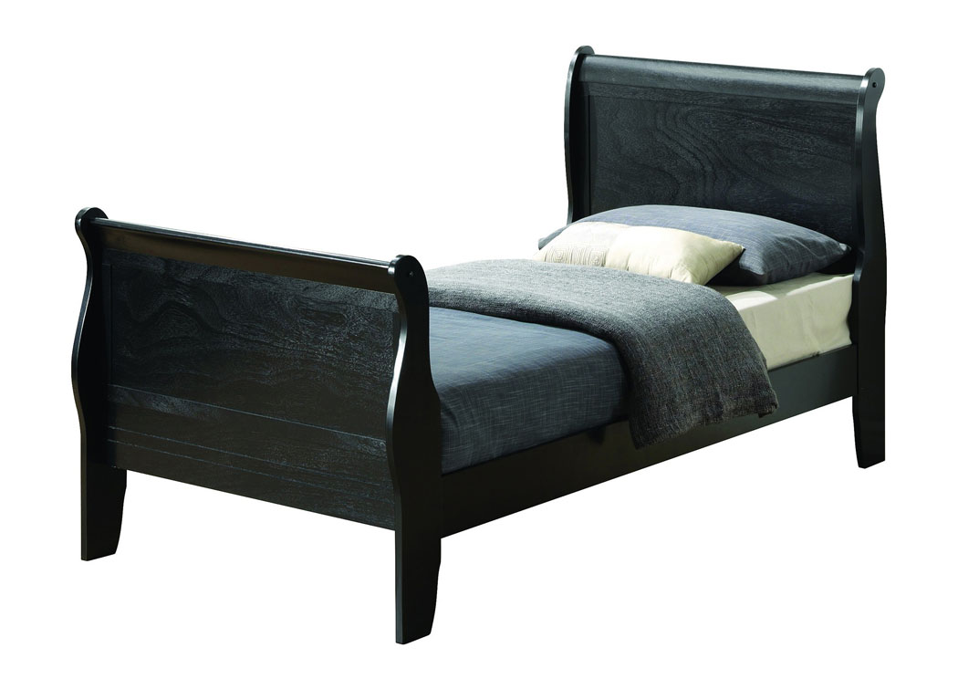 Black Twin Sleigh Bed,Glory Furniture