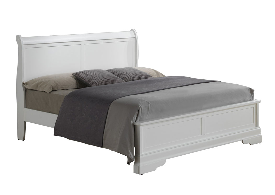 White Queen Low Profile Bed,Glory Furniture