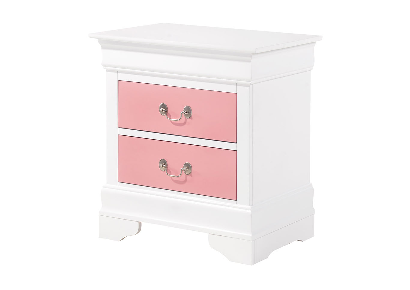 Louis Phillipe Pink Nightstand,Glory Furniture