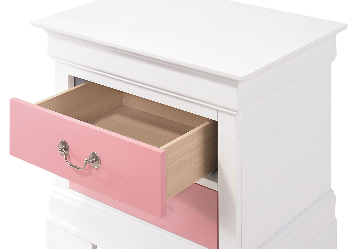 Louis Phillipe Pink Nightstand,Glory Furniture