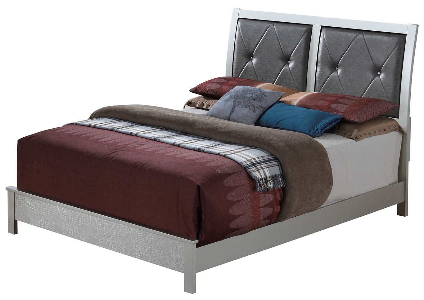 Silver Champagne Full Platform Bed,Glory Furniture