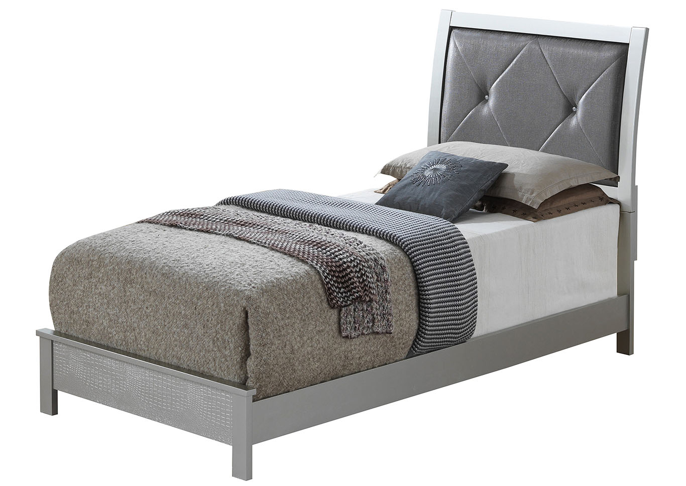 Silver Champagne Twin Platform Bed,Glory Furniture