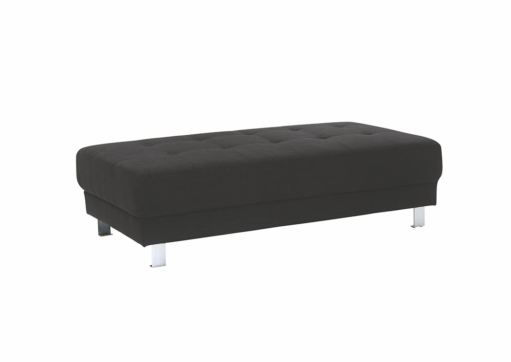 Black Milan Ottoman,Glory Furniture