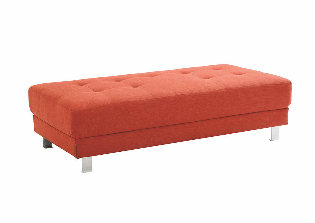 Orange Milan Ottoman,Glory Furniture