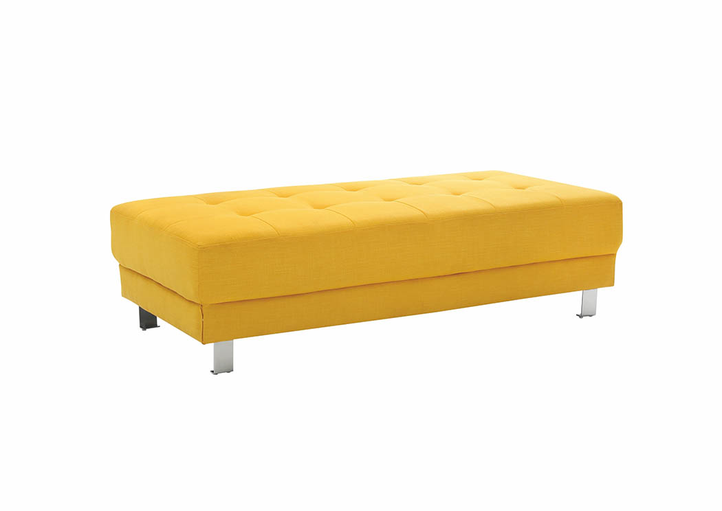 Yellow Milan Ottoman,Glory Furniture