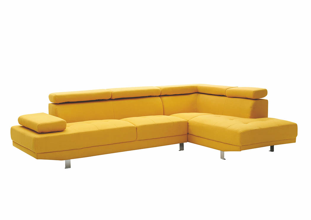 Yellow Milan Sectional,Glory Furniture