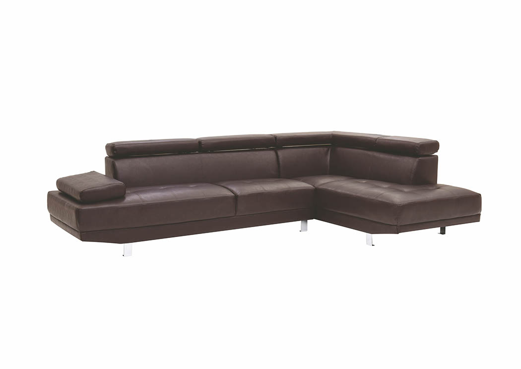 Brown Milan Sectional,Glory Furniture