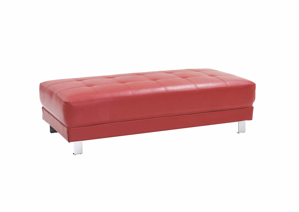 Red Milan Ottoman,Glory Furniture