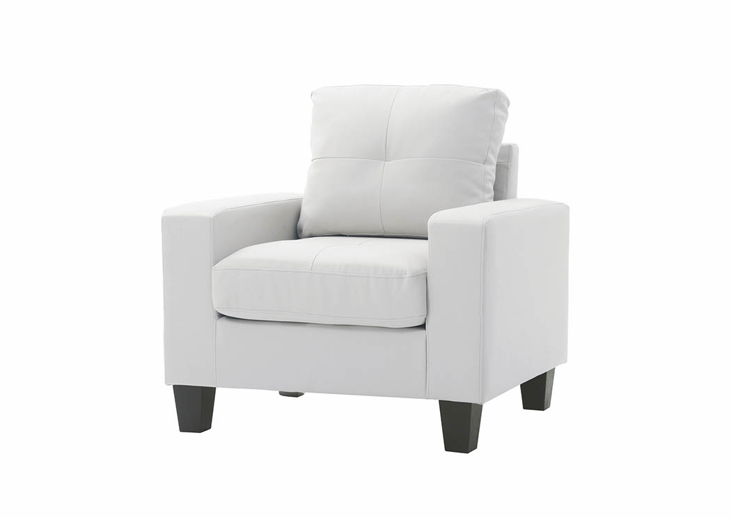 White Newbury Club Chair,Glory Furniture