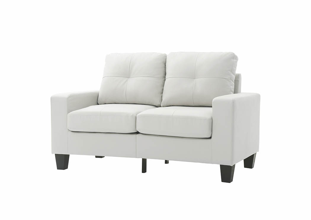 White Newbury Modular Loveseat,Glory Furniture