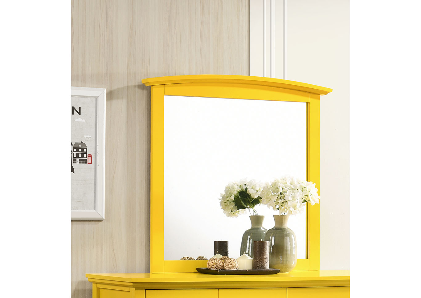 Hammond Yellow Mirror,Glory Furniture