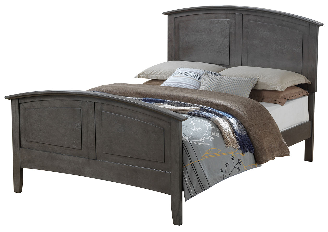 Gray King Size Panel Bed,Glory Furniture