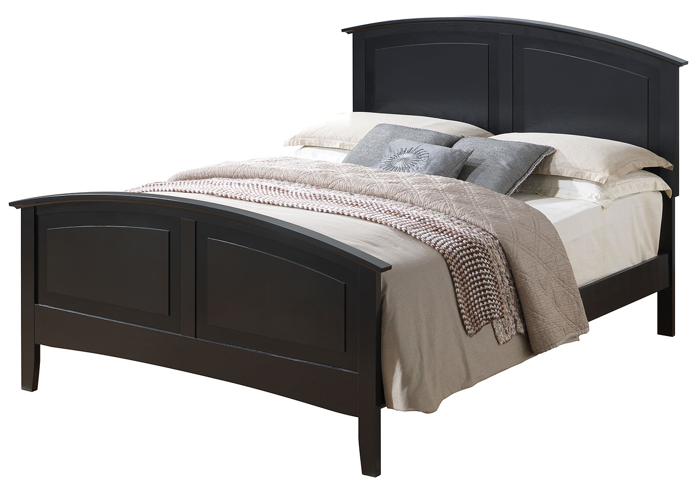 Black Queen Size Panel Bed,Glory Furniture