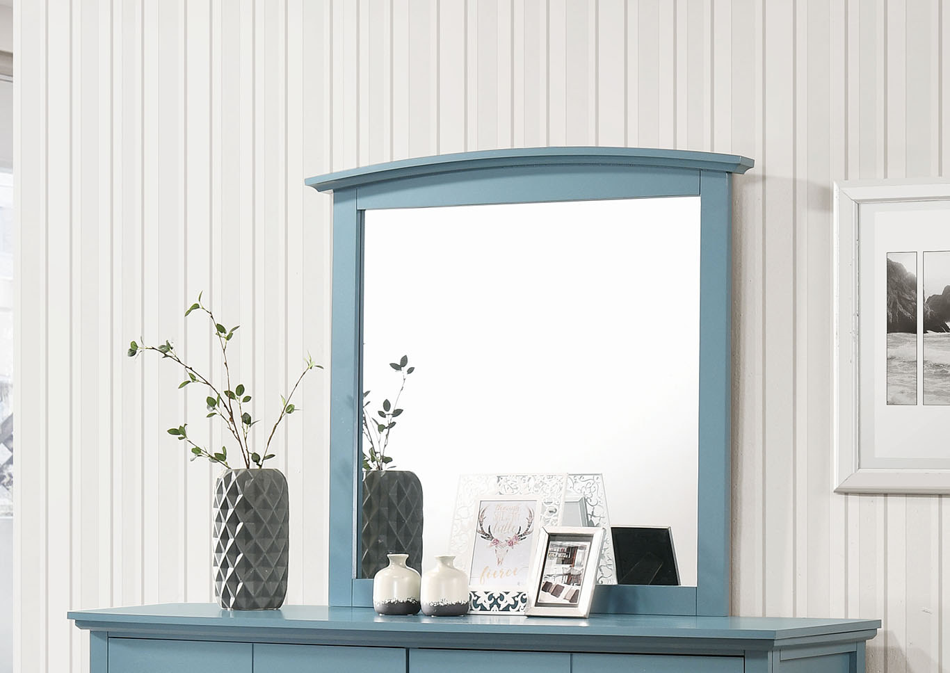 Hammond Blue Mirror,Glory Furniture