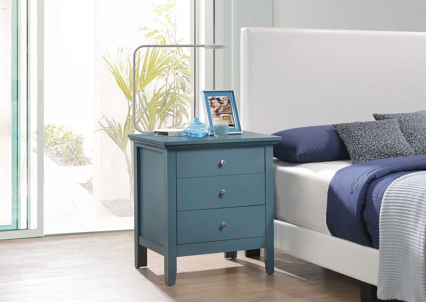 Hammond Blue Nightstand,Glory Furniture