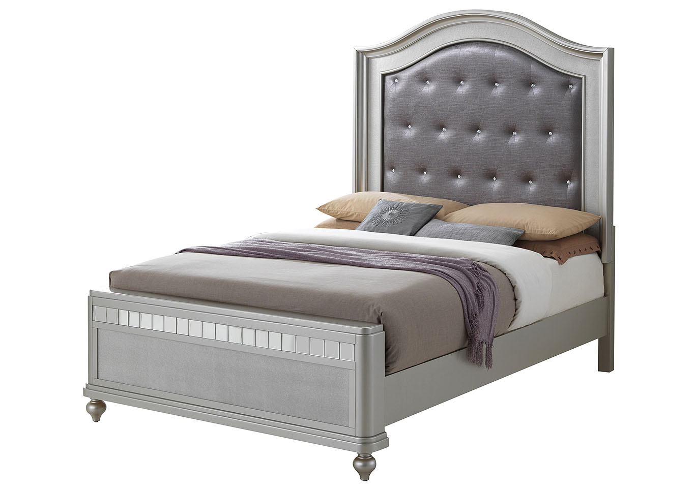 Silver Champagne King Panel Bed,Glory Furniture