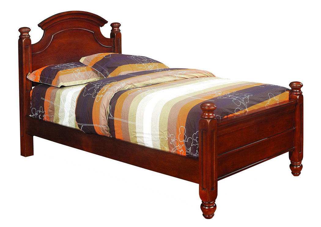 Cherry Twin Poster Bed,Glory Furniture