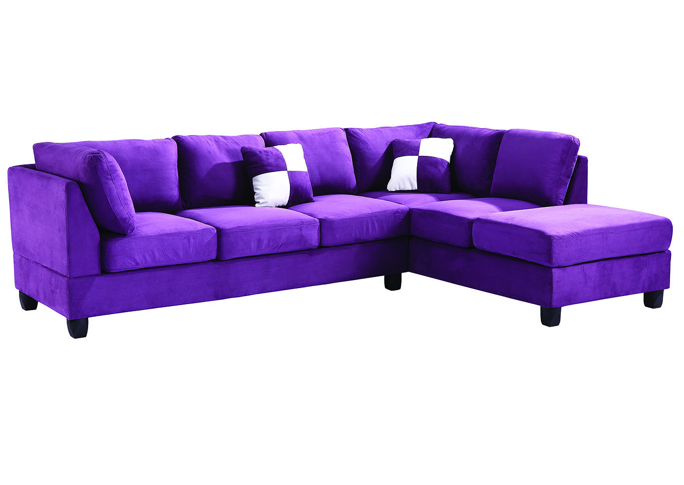 Purple Suede Sectional,Glory Furniture