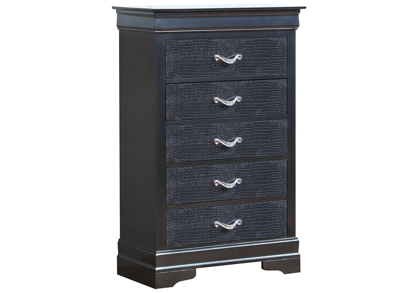 Charcoal 5 Drawer Chest,Glory Furniture