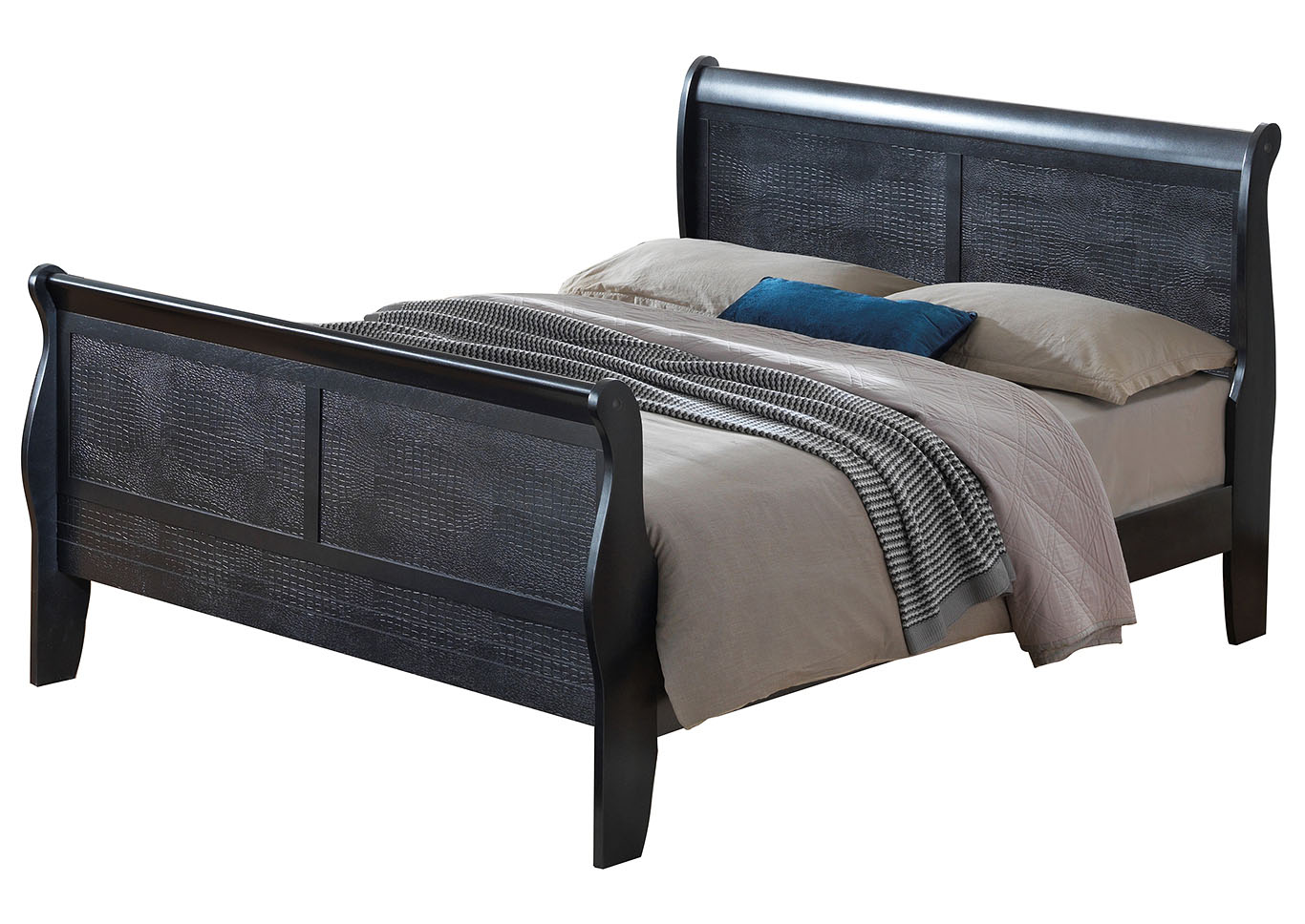 Charcoal Queen Sleigh Bed,Glory Furniture