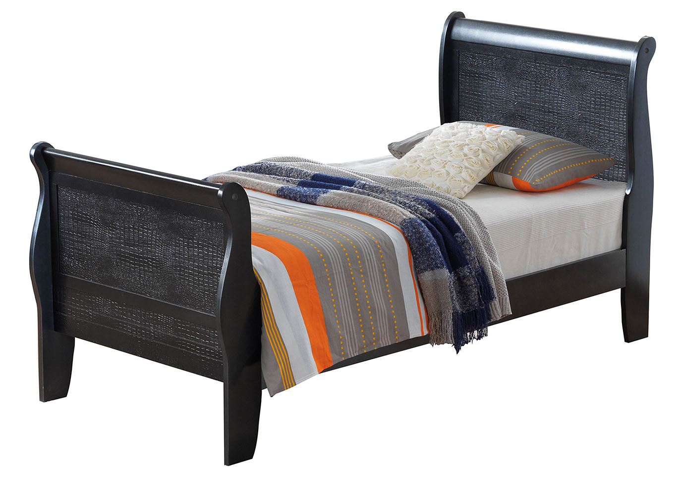 Charcoal Twin Sleigh Bed,Glory Furniture