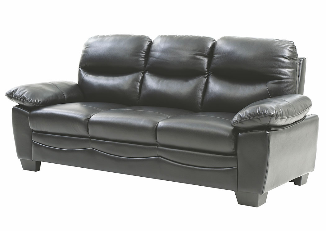 Black Faux Leather Sofa,Glory Furniture
