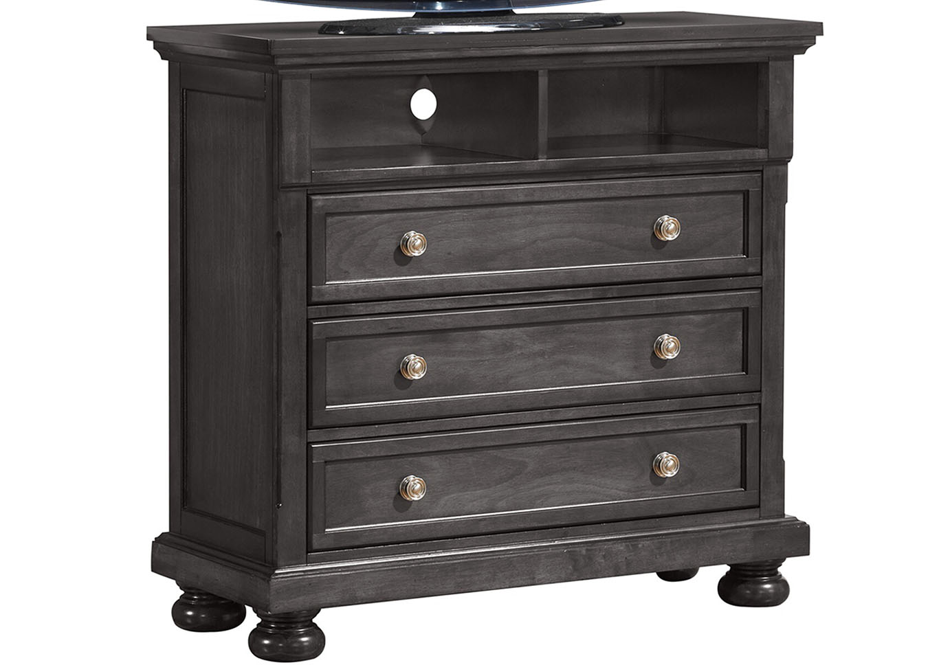 Gray Wooden Media Chest,Glory Furniture