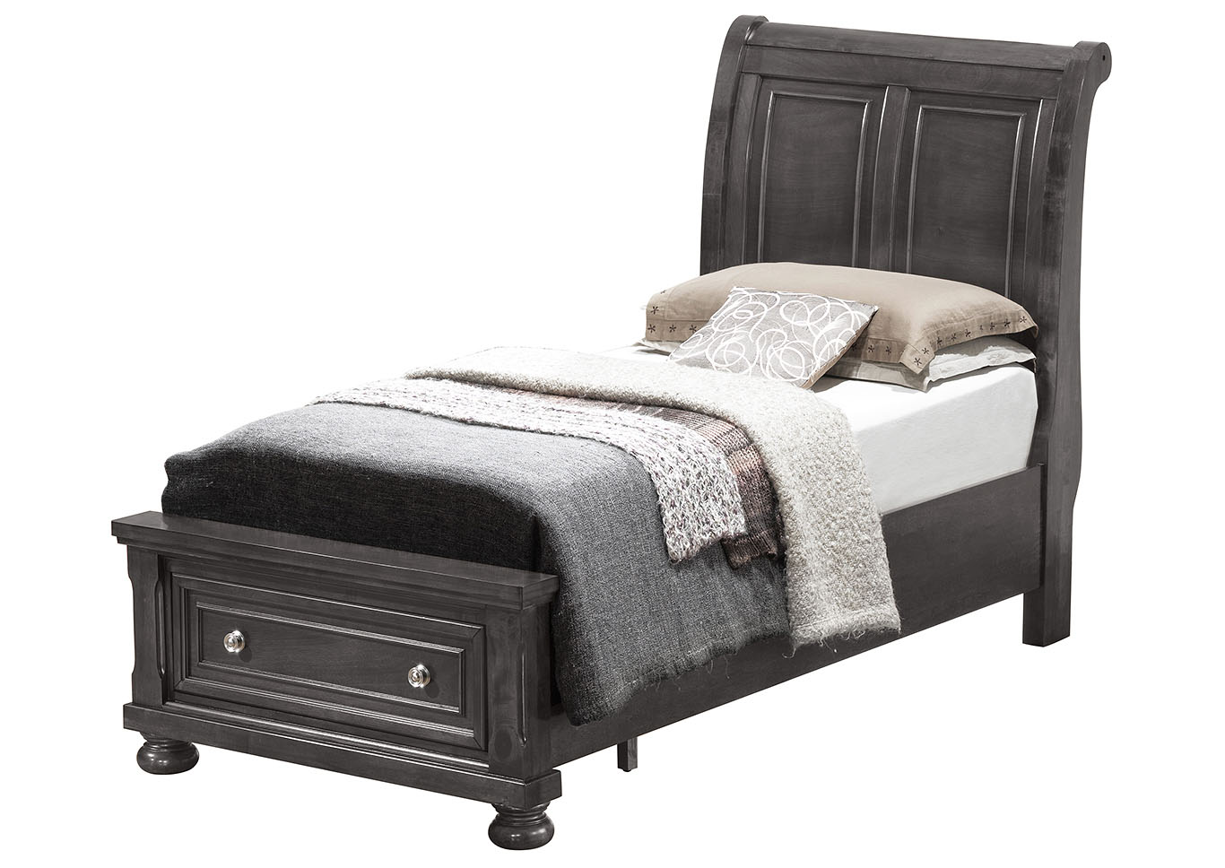 Gray 3 Box Twin Storage Bed,Glory Furniture