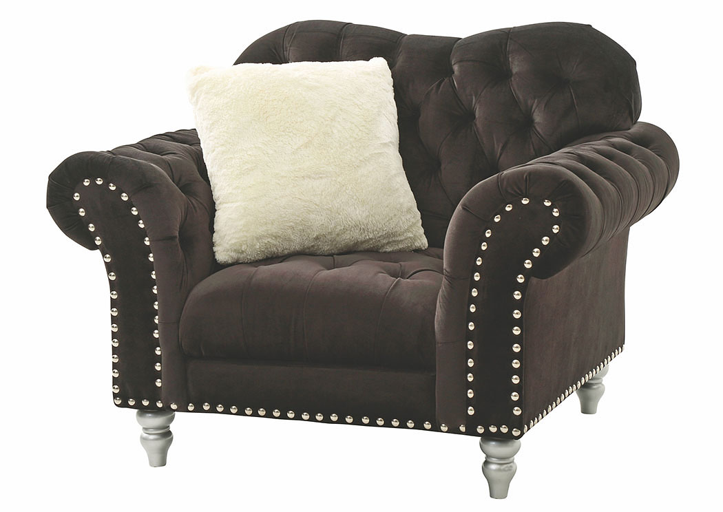 Black Velvet Chair,Glory Furniture