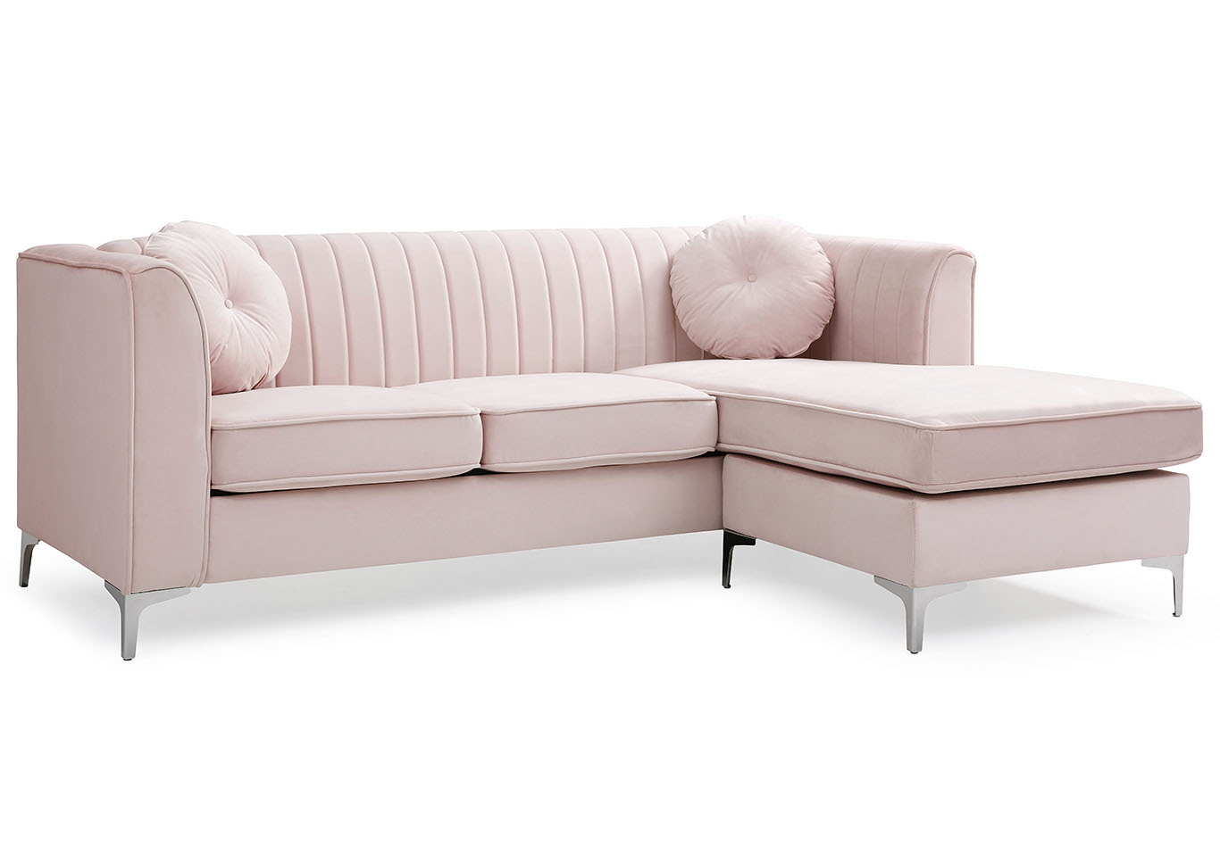 Delray Pink Chaise,Glory Furniture