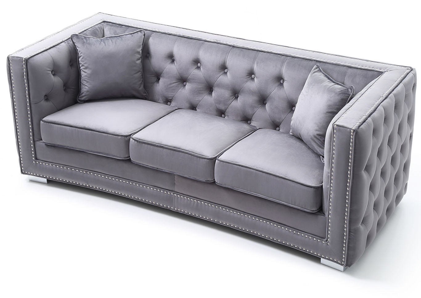 Gray Velvet Sofa,Glory Furniture