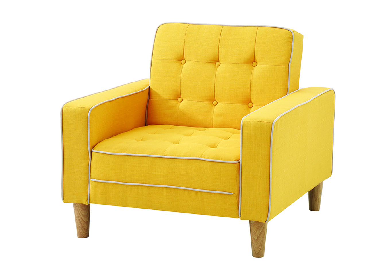 Yellow Fabric 2 Box Chair Bed,Glory Furniture