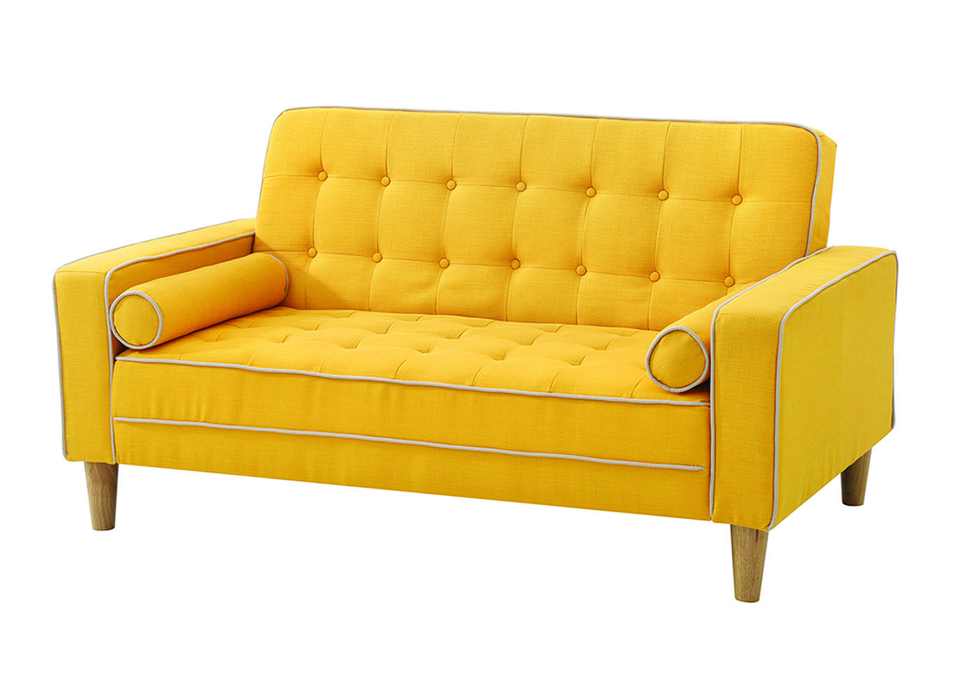 Yellow Fabric 2 Box Loveseat Bed,Glory Furniture