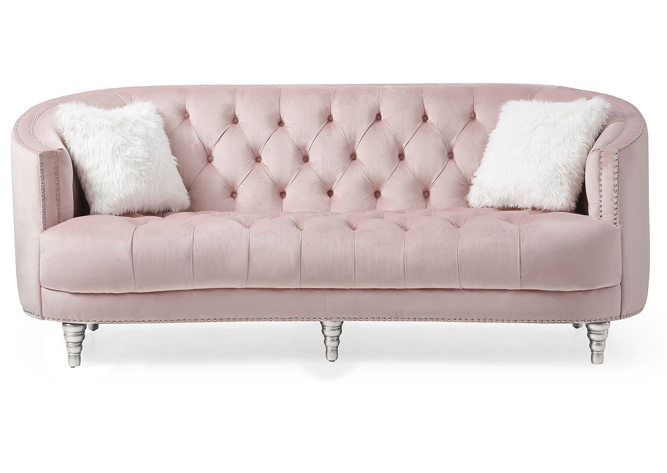 Dania Pink Stationary Sofa,Glory Furniture