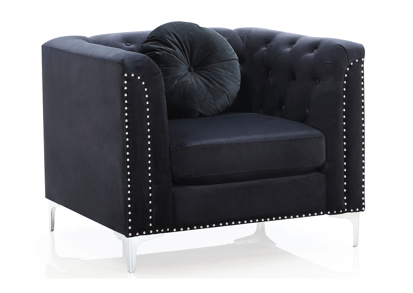 Pompano Black Chair,Glory Furniture