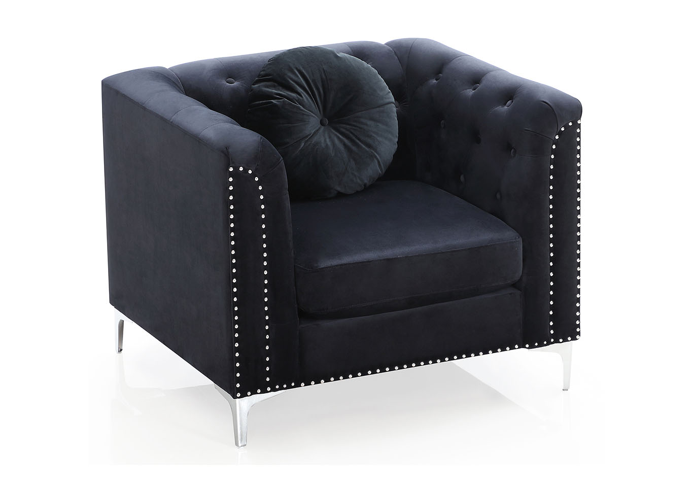 Pompano Black Chair,Glory Furniture