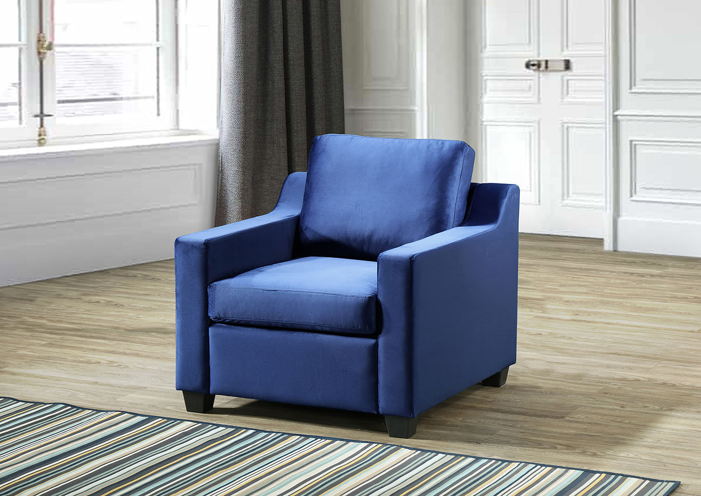 Ashley Navy Blue Chair,Glory Furniture
