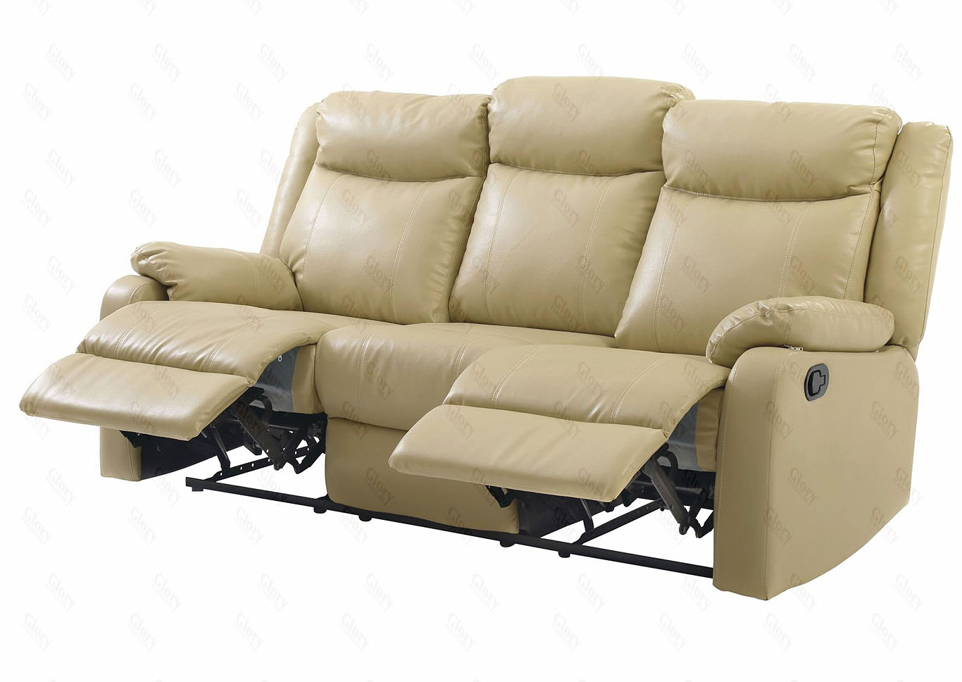 Putty Faux Leather Double Reclining Sofa,Glory Furniture