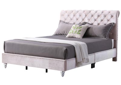 Image for Khaki Micro Suede Tufted Upholstered Full Bed