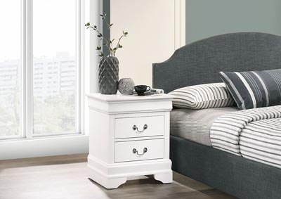 Image for Louis Phillipe White Nightstand