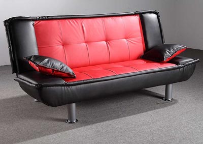 Image for Red & Black Sofa Bed