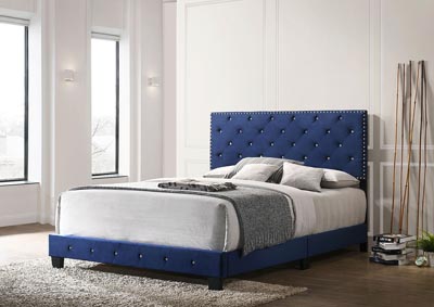 Image for Suffolk Navy Blue Queen Bed