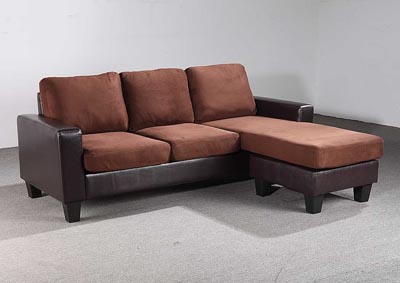 Image for Chocolate & Brown Sofa Chaise