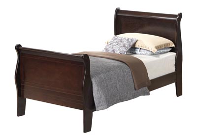 Cappuccino Full Sleigh Bed