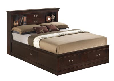 Image for Cappuccino King Storage Bookcase Bed